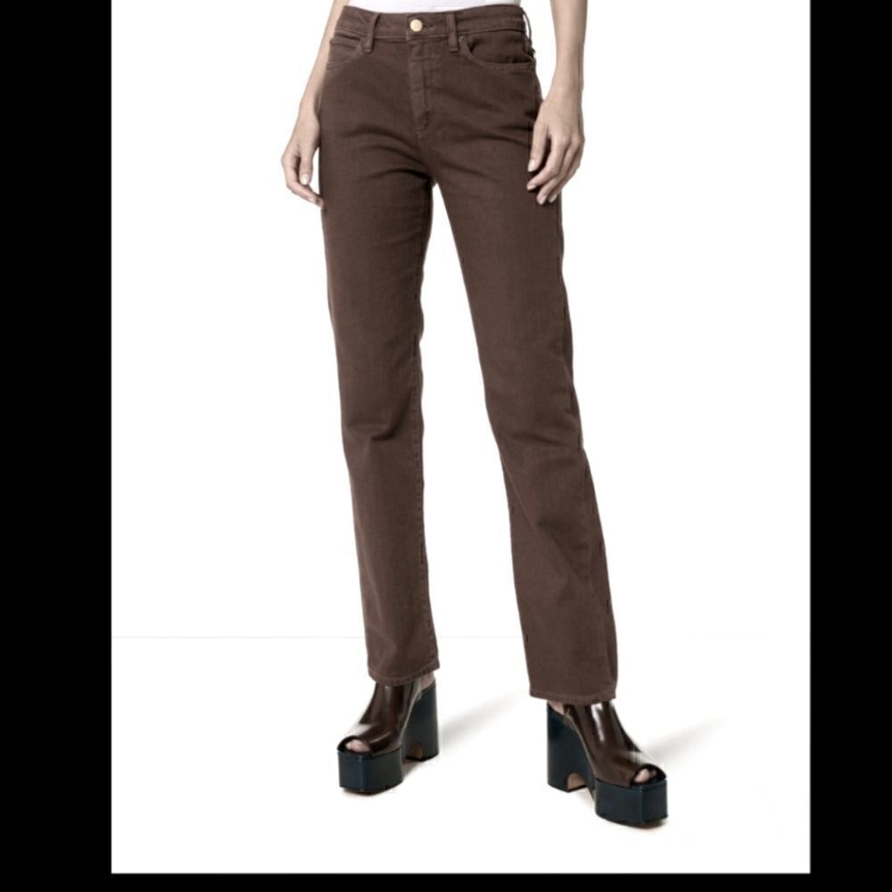 Zara Trafaluc Brown Slim Leg Stone Wash Jeans